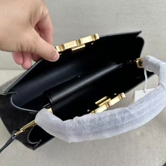 TORY BURCH eleanor croc-embossed satchel shoulder bag - Picture 6 of 7